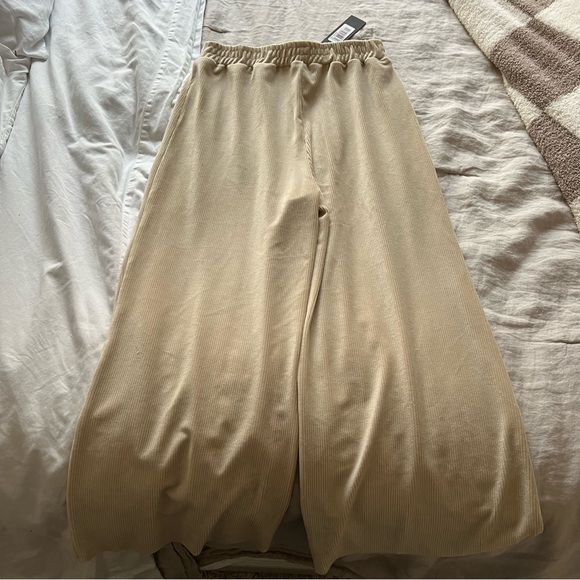 NWT Princess Polly Motel Obeli Trouser in Rib Cream - Petite - Picture 9 of 10
